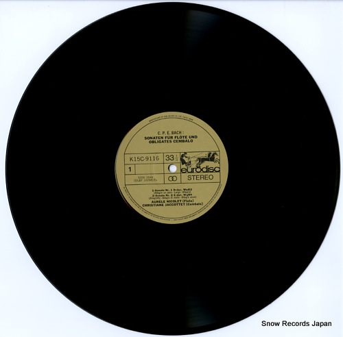 NICOLET, AURELE carl philipp emanuel bach; flotensonaten K15C-9116