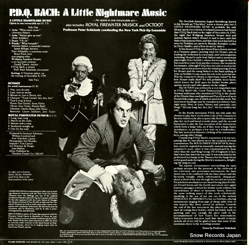 PETER, SCHICKELE p. d. q. bach; a little nightmare music K25C-335 - back cover