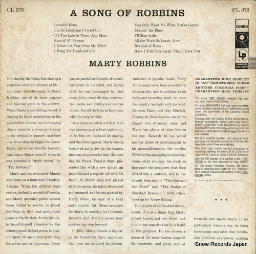 ޡƥӥ the song of robbins CL976