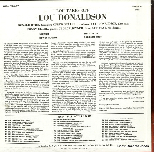 DONALDSON, LOU lou takes off BST81591