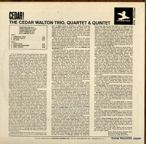 WALTON, CEDAR cedar! PR7T519