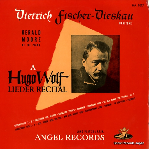 FISCHER-DIESKAU, DIETRICH a hugo wolf lieder recital HA1017 - front cover