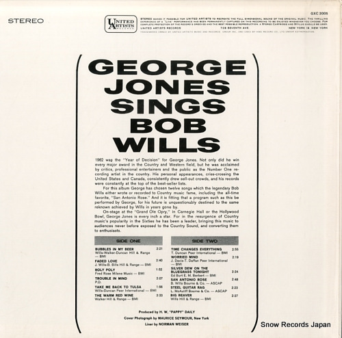 JONES, GEORGE george jones sings bob wills GXC2005