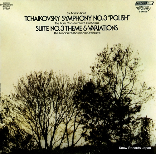 BOULT, SIR ADRIAN tchaikovsky; symphony no.3 