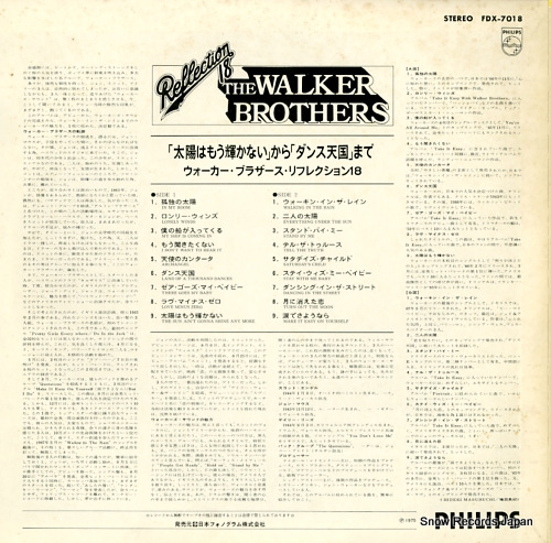 WALKER BROTHERS, THE reflection 18 - the walker brothers FDX-7018