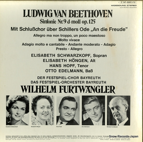 FURTWANGLER, WILHELM beethoven; sinfonie nr.9 d-moll 1C147-00811/12