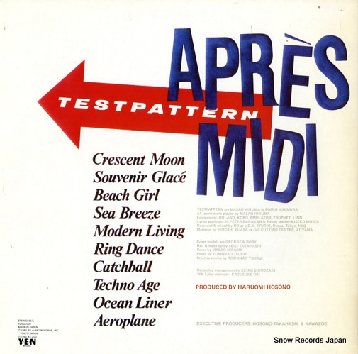 TESTPATTERN apres-midi YLR-22001