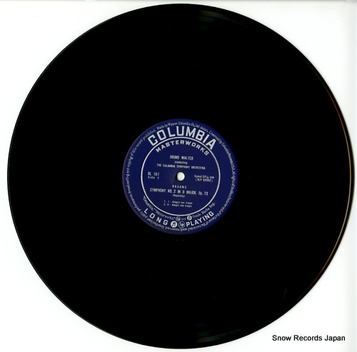 WALTER, BRUNO brahms; symphony no.2 RL-161