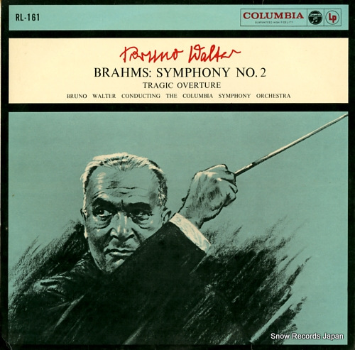 WALTER, BRUNO brahms; symphony no.2 RL-161