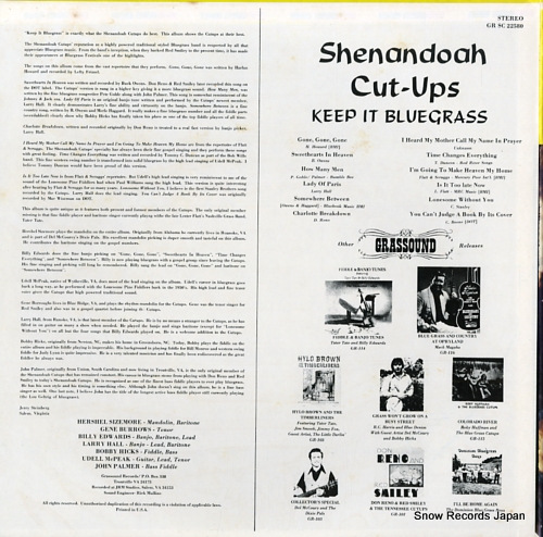 SHENANDOAH CUT UPS keep it bluegrass GR-SC-22580