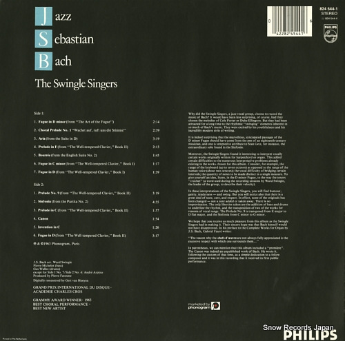 SWINGLE SINGERS, THE jazz sebastian bach 824544-1