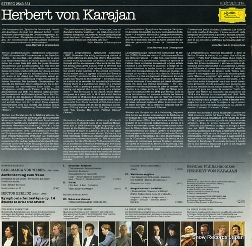 KARAJAN, HERBERT VON berlioz; symphonie fantastique 2543534