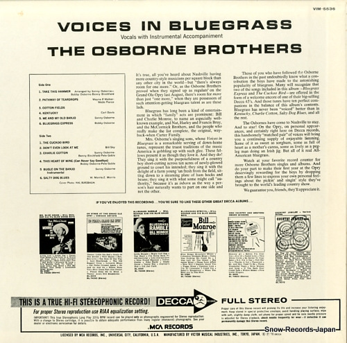 OSBORNE BROTHERS, THE voices in bluegrass VIM-5536