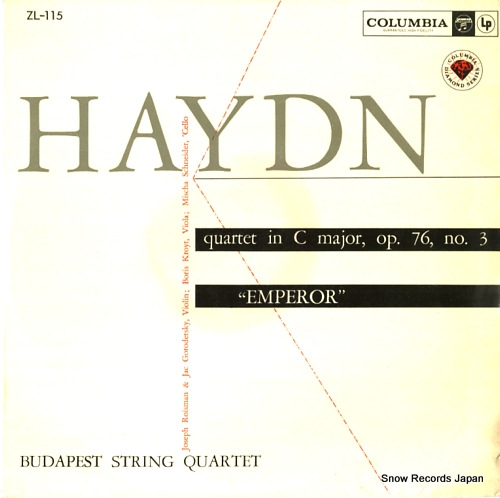 BUDAPEST STRING QUARTET haydn; quartet in c major, op.76, no.3 ZL-115