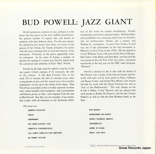 POWELL, BUD jazz giant 20MJ0011
