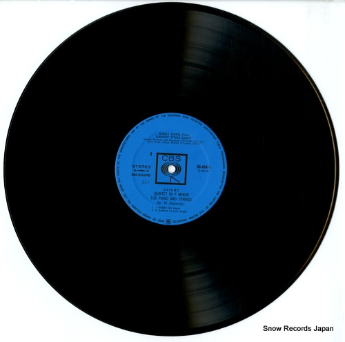 SERKIN, RUDOLF brahms; piano quintet in f minor OS-404-C