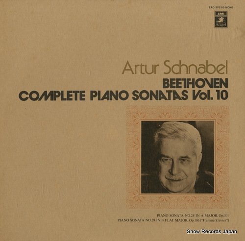 SCHNABEL, ARTUR beethoven; complete piano sonatas vol.10 EAC-30210