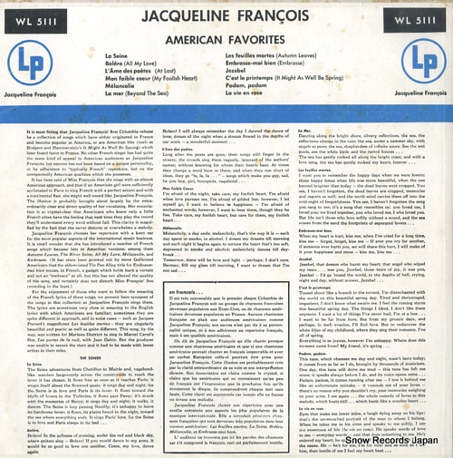 FRANCOIS, JACQUELINE american favorites WL5111