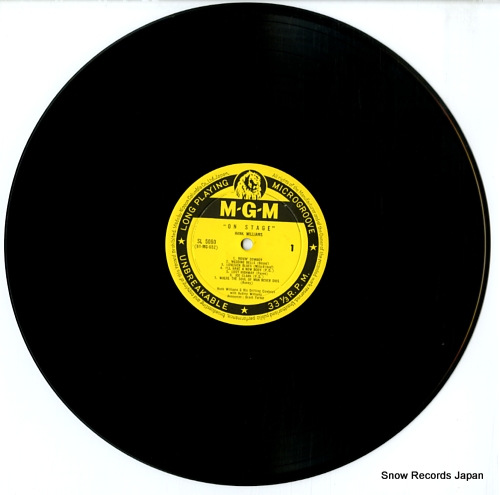WILLIAMS, HANK on stage! recorded live SL-5060