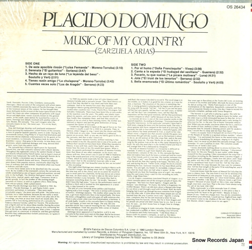 ץ饷ɡɥߥ music of my country (zarzuela arias) OS26434