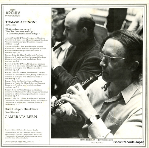 HOLLIGER, HEINZ tomaso albinoni; concerti per oboe MA5151