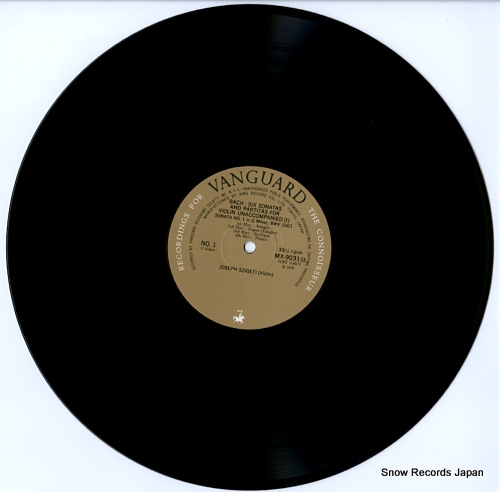 SZIGETI, JOSEPH bach; six sonatas and partitas for violin unaccompanied (1) MX9031M