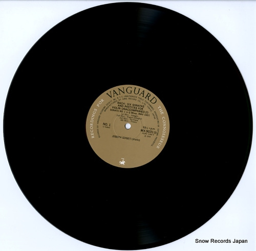 SZIGETI, JOSEPH bach; six sonatas and partitas for violin unaccompanied (1) MX9031M