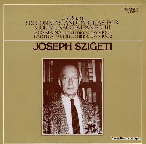 SZIGETI, JOSEPH bach; six sonatas and partitas for violin unaccompanied (1) MX9031M