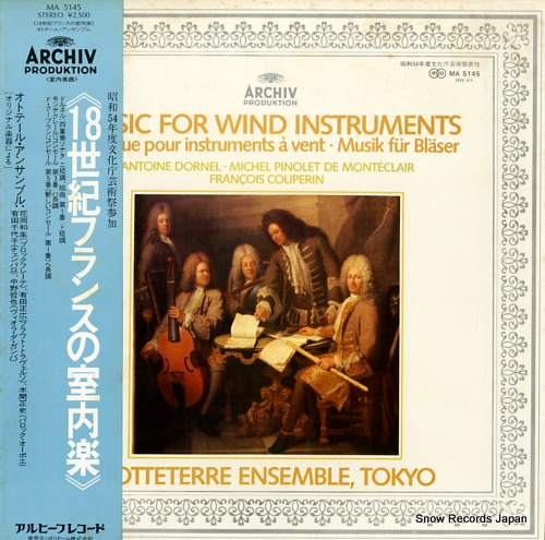 HOTTETERRE ENSEMBLE, TOKYO music for wind instruments MA5145