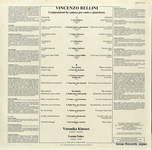 ˥ bellini; songs SLPX12423