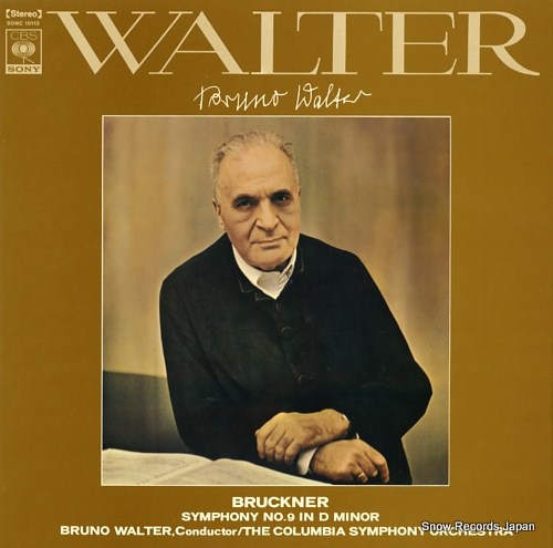 WALTER, BRUNO bruckner; symphony no.9 in d minor SONC10112
