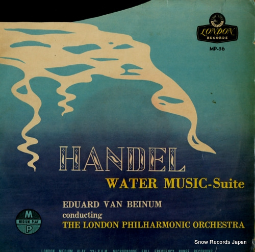 BEINUM, EDUARD VAN handel; water music-suite MP-56