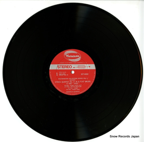 AMADEUS QUARTET mozart; string quartet no.17 in b flat major k.458 