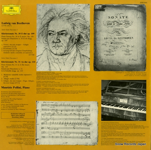 POLLINI, MAURIZIO beethoven; sonaten nr.30 & 31 2530645