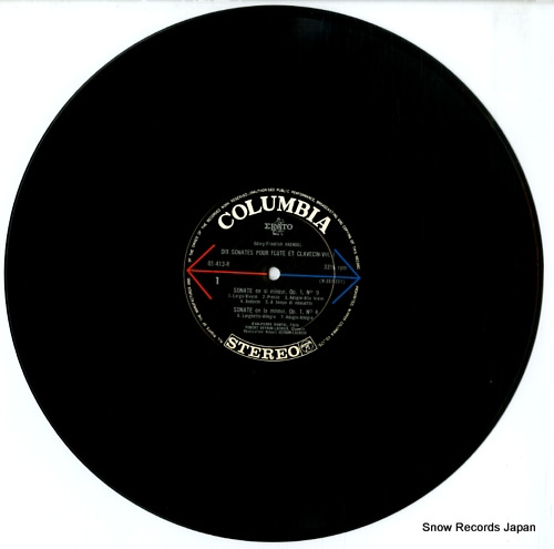 RAMPAL, JEAN-PIERRE, AND ROBERT VEYRON-LACROIX haendel; dix sonates pour flute and clavecin OS-413-4-R