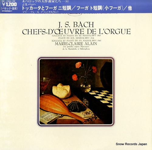 ALAIN, MARIE-CLAIRE j.s.bach; chefs-d'oeuvre de l'orgue RE-1064-RE - front cover
