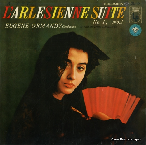 ORMANDY, EUGENE bizet; l'arlesienne suite no.1, no.2 ZL-19 - front cover