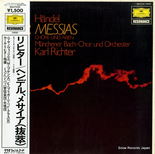 RICHTER, KARL handel; der messias MGX7030