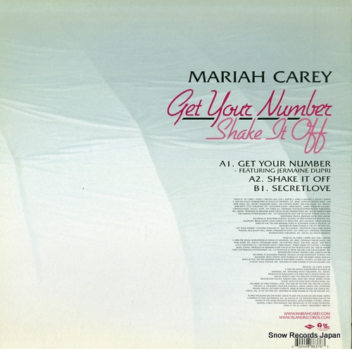 CAREY, MARIAH get your number / shake it off 9886736