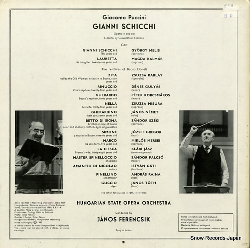 FERENCSIK, JANOS puccini; gianni schicchi SLPD12541 - back cover