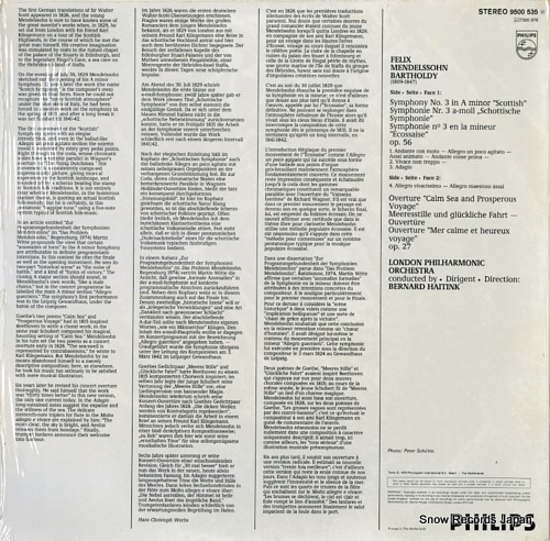 HAITINK, BERNARD mendelssohn; symphonie nr.3 