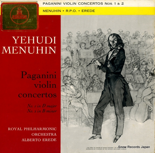 MENUHIN, YEHUDI paganini; violin concertos no.1 & no.2 ASD440 / PASD440
