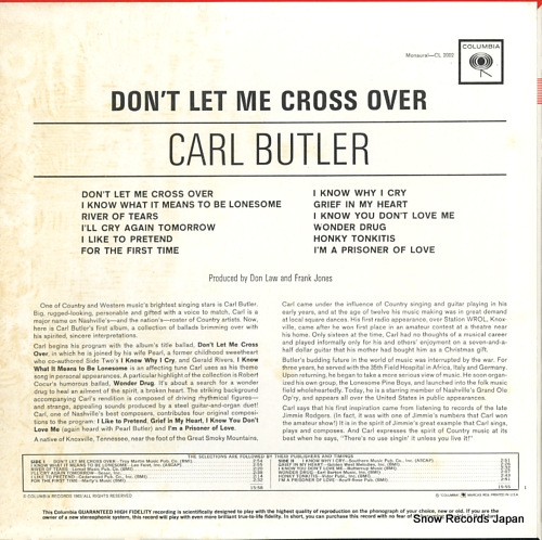 BUTLER, CARL don't let me cross over CL2002