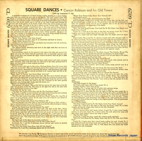 ROBISON, CARSON square dances CL6029