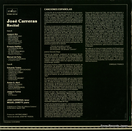 CARRERAS, JOSE recital ENY-952
