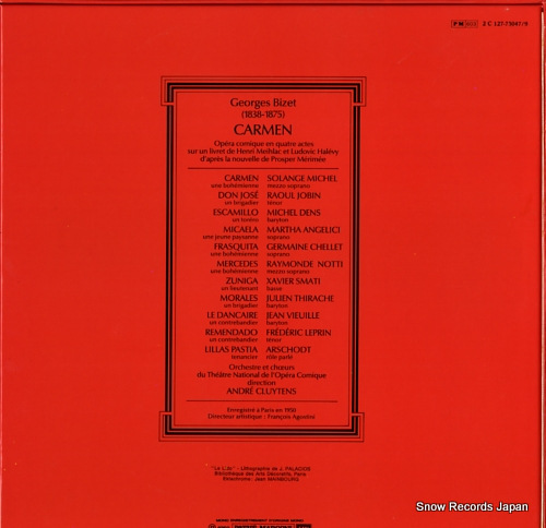 CLUYTENS, ANDRE bizet; carmen 2C127-73047/9
