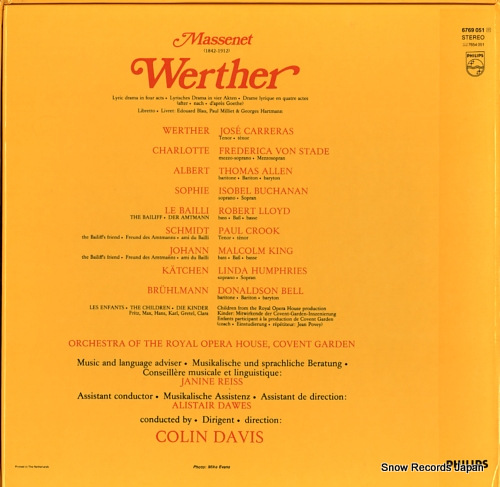 DAVIS, COLIN massenet; werther 6769051