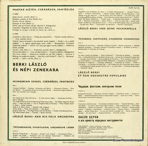 LASZLO, BERKI csardases, fantasies, hungarian songs SLPX10118