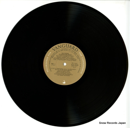 KUNZ, ERICH deutsche studentenlieder SLE1034/8 - disc