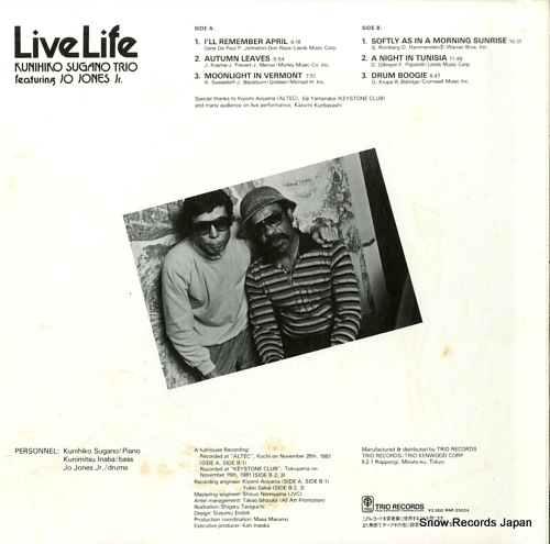 SUGANO, KUNIHIKO live life PAP-25024